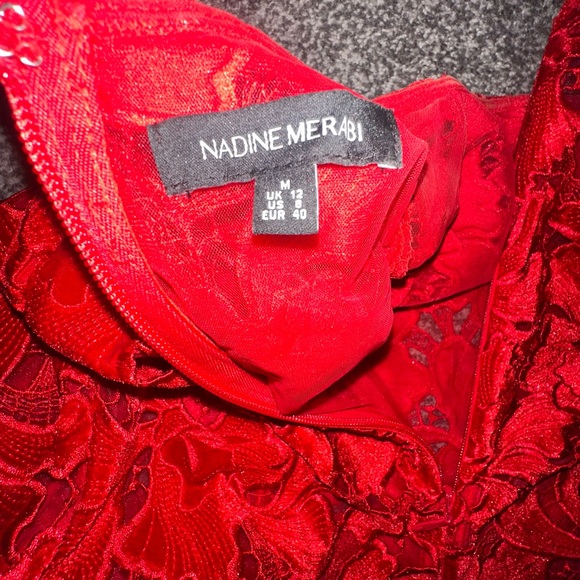 NADINE MERABI Red Long Sleeve Dress - Picture 4 of 6